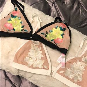 PINK Floral Bralettes